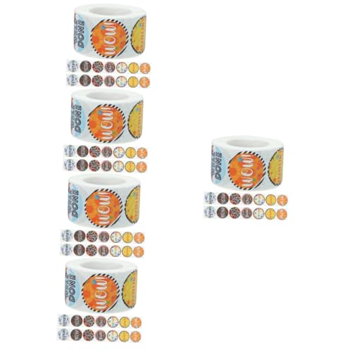Uonlytech 5 Rollen Belohnungsaufkleber Ästhetisch Hersteller Planer Farbig Aufkleber Aufkleber Für Codiert Led Aufkleber Kleinkinder Klebrig Kupferplattenaufkleber von Uonlytech