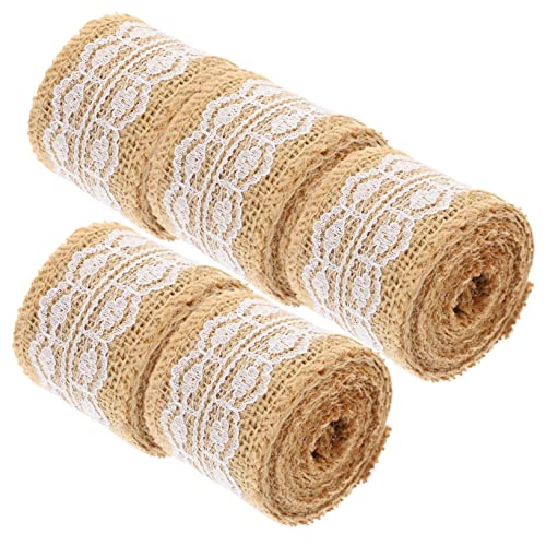 Uonlytech 5 Rollen Jute Spitzenband DIY Dekoband für Bastelprojekte und Partydekoration Strapazierfähig und Leicht für Hochzeiten und Uonlytech 5 Rollen Jute Spitzenband DIY Dekoband für Bastelprojekte und Partydekoration Strapazierfähig und Leicht für Hochzeiten und von Uonlytech