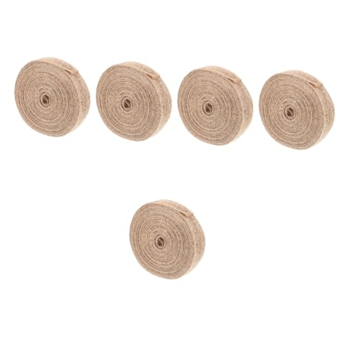 Uonlytech 5 Rollen Juteband Schneidbares Geschenkband mit Goldakzent für DIY Bouquets und Hochzeitsdekoration Hochwertiges Sackleinenband für Bastelprojekte und Festliche Anlässe von Uonlytech