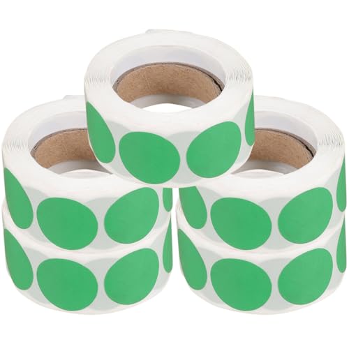 Uonlytech 5 Rollen Klebepunkte Aufkleber Selbstklebende Markierungsetiketten Bunten Farben pro Rolle für Büro Lager Zuhause Schule und von Uonlytech