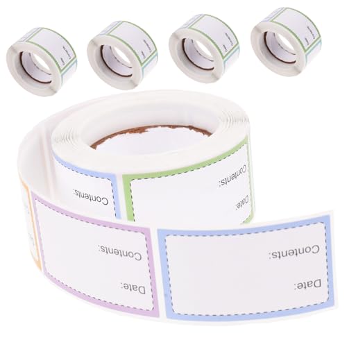 Uonlytech 5 Rollen Sichere Lebensmittelaufkleber Mehrzweck Etiketten für Flaschen und Vorratsbehälter Beschreibbare Langlebige Aufkleber für Kühlschrank und Tiefkühlprodukte Praktische Uonlytech 5 Rollen Sichere Lebensmittelaufkleber Mehrzweck Etiketten für Flaschen und Vorratsbehälter Beschreibbare Langlebige Aufkleber für Kühlschrank und Tiefkühlprodukte Praktische von Uonlytech