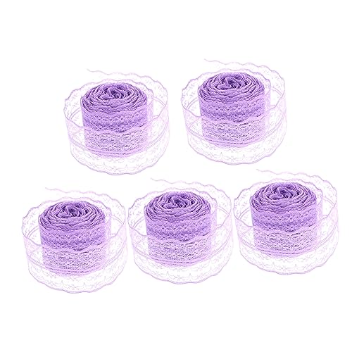 Uonlytech 5 Rollen Spitzenbänder DIY Geschenkband Dekorationsbänder für Blumensträuße und Bastelarbeiten Breit Verschiedenen Farben für Geschenkverpackungen Uonlytech 5 Rollen Spitzenbänder DIY Geschenkband Dekorationsbänder für Blumensträuße und Bastelarbeiten Breit Verschiedenen Farben für Geschenkverpackungen von Uonlytech