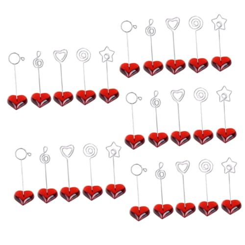 Uonlytech 5 Sätze Bildhalter-clips Schreibtisch Ort Platzkartenhalter Für Nummernhalter Kartennummerninhaber Table -numper -hause Tischkartenclips Aus Metall Tischbildhalter Harz 5 Stück * 5 von Uonlytech