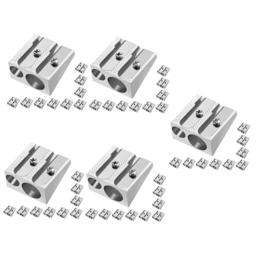 Uonlytech 5 Sätze Bleistiftspitzer Bleistiftschärfer Anspitzer Zeichnung Skizzierung Kunst Masse Für Schulhandbuch Buntstiftspitzer Aluminiumlegierung Silber 10 Stück * 5 Uonlytech 5 Sätze Bleistiftspitzer Bleistiftschärfer Anspitzer Zeichnung Skizzierung Kunst Masse Für Schulhandbuch Buntstiftspitzer Aluminiumlegierung Silber 10 Stück * 5 von Uonlytech