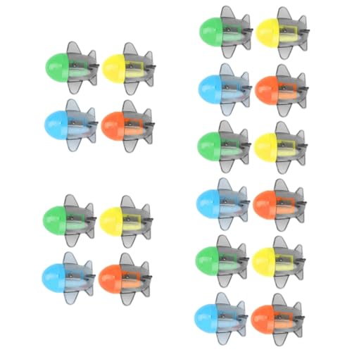 Uonlytech 5 Sätze Bleistiftspitzer Bleistiftschärfer Bleistifte Anspitzer Flugzeug Klassenzimmer Farbig Buntstiftspitzer Lustig Tragbar Bleistift Plastik Zufällige Farbe 4 Stücke * 5 von Uonlytech
