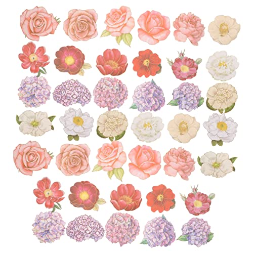 Uonlytech 5 Sätze Blumenaufkleber Selbstklebende Scrapbooking Aufkleber Für Handaccounts Notizbücher Und Kalender Pflanzenthemen Für Diy Projekte Und Dekoration 40 Blätter * 5 von Uonlytech