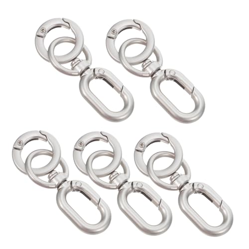 Uonlytech 5 Sätze Doppelöffnungs drehverschluss Karabinerhaken aus Metall mit Schlüsselring Rotierender Feder schnapphaken für Schlüsselanhänger DIY Basteln Outdoor Robust und Vielseitig Uonlytech 5 Sätze Doppelöffnungs drehverschluss Karabinerhaken aus Metall mit Schlüsselring Rotierender Feder schnapphaken für Schlüsselanhänger DIY Basteln Outdoor Robust und Vielseitig von Uonlytech