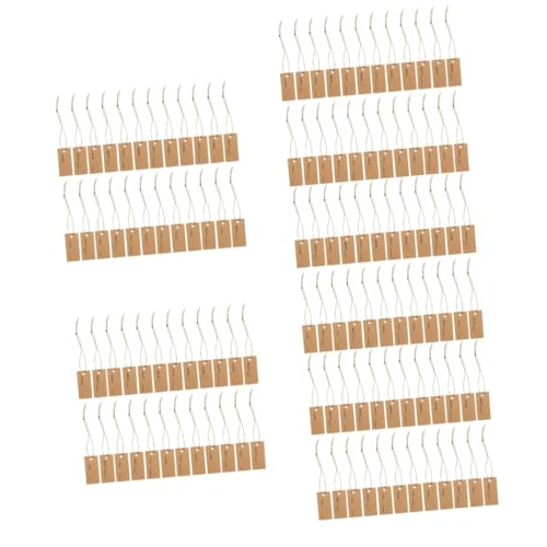 Uonlytech 5 Sätze Elastisches Seiletikett Schmuck Tags Etiketten Hängende Tags Schmuck Karten Halskettenkarten Zum Verkauf Von Schmuck Kraftpapier Light Brown 100 Stück * 5 von Uonlytech