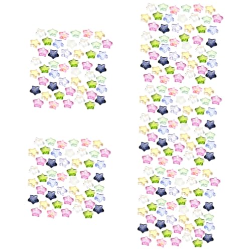 Uonlytech 5 Sätze Fünfzackiger Stern Kristall Beads Bunte Diy Schmuckperlen Für Armbänder Und Bastelmaterialien Für Kreative Projekte 100 Stück * 5 von Uonlytech