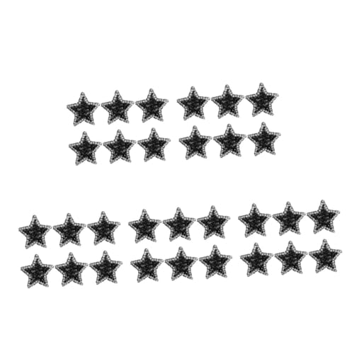 Uonlytech 5 Sätze Heißer Diamant-stoffflicken Flecken Fälschung Perle Dekorativ Wiederverwendbar Craft-patches Handwerk Bausätze Pads Heißschmelzkleber Black 6 Stück * 5 von Uonlytech