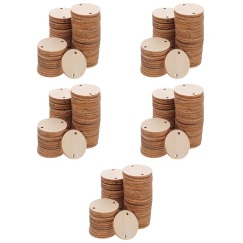 Uonlytech 5 Sätze Holzscheiben Rund Unvollendete Holzscheiben Für Diy Holzteilchen Für Hochzeiten Heimdekoration Und Bastelprojekte Sicherem Holz 100 Stück * 5 von Uonlytech