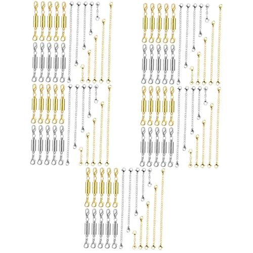 Uonlytech 5 Sätze Kettenverlängerung + Magnetverschluss Mit Karabinerverschluss Schmuckkette Silberfarben Mehrsträngige Verschlüsse Zahlenherstellung Schlüssel 10 Stück * 5 Uonlytech 5 Sätze Kettenverlängerung + Magnetverschluss Mit Karabinerverschluss Schmuckkette Silberfarben Mehrsträngige Verschlüsse Zahlenherstellung Schlüssel 10 Stück * 5 von Uonlytech