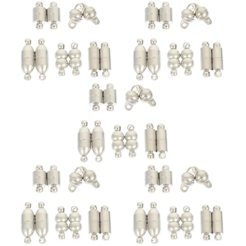 Uonlytech 5 Sätze Magnetverschlüsse Für Schmuckherstellung Runde Verbindungselemente Legierung Für Armbänder Und Diy Zubehör Für Kreative Projekte 5 Paare * 5 von Uonlytech