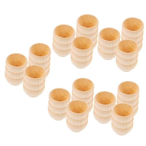 Uonlytech 5 Sätze Mini-besteck Aus Holz Schüsseln Farbsortierschalen Kleine Schüssel Mini -schalen Kleine Holzschale Bastelspielzeug Aus Holz Hölzern 10 Stück * 5 von Uonlytech