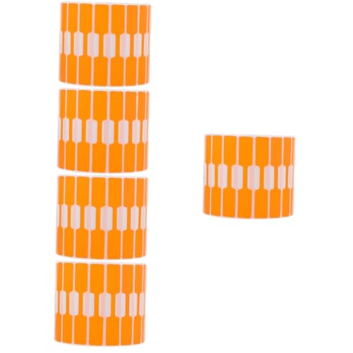 Uonlytech 5 Sätze Schmucketiketten Farbig Markierung Handgemacht Mit Schild Etikettenaufkleber Aufkleber Für Halsketten Und Schmuckverpackungen Kleberaufkleber Papier Orange 2000 Stück * 5 von Uonlytech