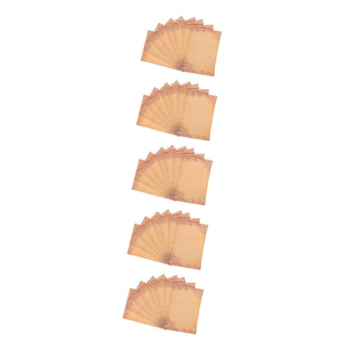 Uonlytech 5 Sätze Vintage Briefpapier Briefpapier Briefe Ausgefallenes Dekoratives Pastellpapier Briefpapier Pergamentpapier Ungebleichtes Kalligraphie Vintage Briefpapier 8 Blätter * 5 von Uonlytech