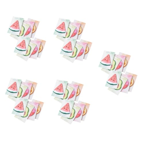 Uonlytech 5 Stück 8 Fruchtform klebrige Noten Zu lustig Pads bunt Aufkleber für Bücher multifunktionale Hinweisaufkleber Aufkleber beachten Notizblöcke für den täglichen Gebrauch Papier von Uonlytech