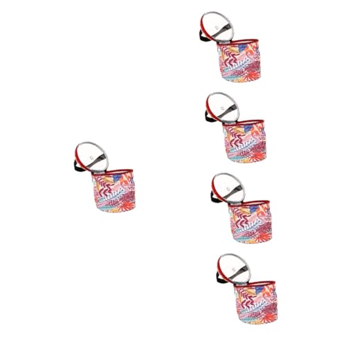 Uonlytech 5 Stück Aufbewahrungstasche aus Wolle Strickgarn Tasche groß gehäkelt Stricktasche Einkaufstasche aus Garn Taschen nähen Strickkoffer Garnsack tragbar Nähprojekttasche Oxford-Stoff von Uonlytech