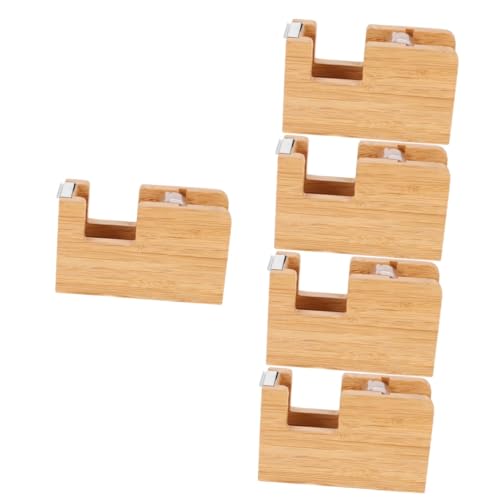 Uonlytech 5 Stück Bamboo Klebebandspender mit Integriertem Schneidewerkzeug Tragbar und Leicht für Schule Büro und Zuhause Material Einfach zu Bedienen für Klebeband Uonlytech 5 Stück Bamboo Klebebandspender mit Integriertem Schneidewerkzeug Tragbar und Leicht für Schule Büro und Zuhause Material Einfach zu Bedienen für Klebeband von Uonlytech