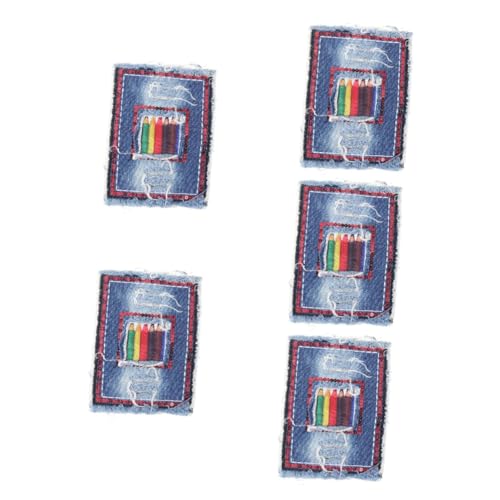 Uonlytech 5 Stück DIY Jeans Flicken Aufnäh Patches für Kleidung Waschbare Denim Reparatur Patches Cartoon Design zum Flicken von Löchern Jeans Knien und Ellbogen Teiliges Uonlytech 5 Stück DIY Jeans Flicken Aufnäh Patches für Kleidung Waschbare Denim Reparatur Patches Cartoon Design zum Flicken von Löchern Jeans Knien und Ellbogen Teiliges von Uonlytech