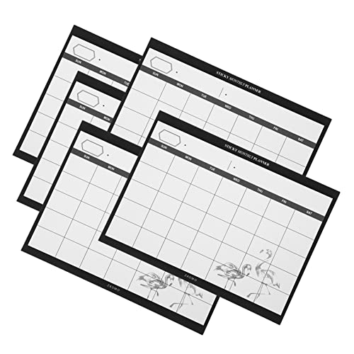 Uonlytech 5 Stück Desktop Notizblock Planungsnotizbuch für Büro Abreißbare Notizen für To Do Listen Stilvolles und Einfaches Design für Effizientes Arbeiten für Studenten und Berufstätige von Uonlytech