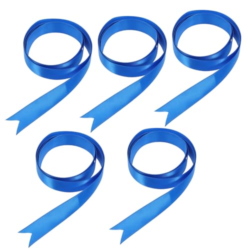 Uonlytech 5 Stück Fliegenbänder Zum Basteln Bänder Zum Verpacken Regenbogenband Satin Auszeichnungsband Abschlussband Rosa Band Farbiges Party Chiffonband Weißes Band Schulband von Uonlytech
