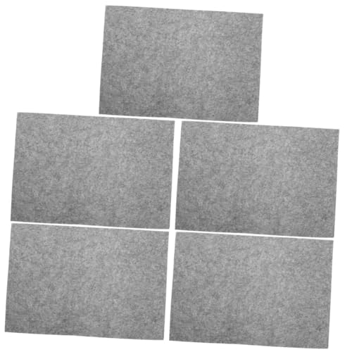 Uonlytech 5 Stück Kalligraphie-Filzpad Anfänger Zeichnung Schreibfilz Filz zum Basteln Kalligrafie-Filzmatte arbeiten Filzmatten für Kalligrafie Malfilz Malmatten aus Papier gefühlt Hellgrau von Uonlytech