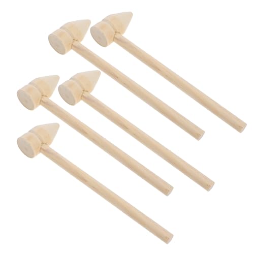 Uonlytech 5 Stück Kleiner Holzhammer Hammerspielzeug Aus Holz Mini-hammer Und Meißel Für Holzhämmer Für Mini-holzhämmer von Uonlytech
