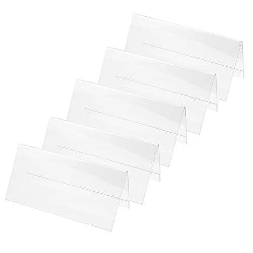 Uonlytech 5 Stück Konferenztischkarten Namensschild-Etikettenständer Stand Steigleitung Inhaber Büro Tischschild-Displays Tischschildhalter Kartenständer Acryl Transparent Uonlytech 5 Stück Konferenztischkarten Namensschild-Etikettenständer Stand Steigleitung Inhaber Büro Tischschild-Displays Tischschildhalter Kartenständer Acryl Transparent von Uonlytech