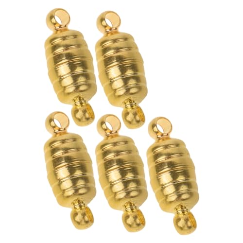 Uonlytech 5 Stück Magnetarmband für Schmuck Schließe Verschlüsse Schließungen magnetischer DIY-Verschluss Halskettenmagnetverschluss Magnetverschluss-Anschlüsse Kupfer Golden von Uonlytech