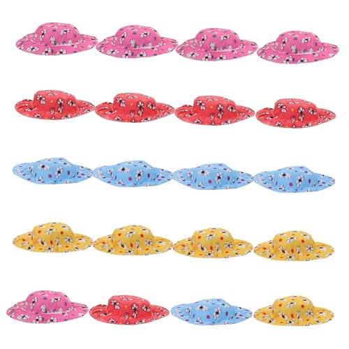 Uonlytech 5 Stück Mini-blumenhüte, Miniatur-puppenhüte, Winzige Stoffmütze, Puppenhaus-Mini-hüte, Mini-Zylinder Für Puppen, DIY, Basteln, Haarschmuck, Dekorationen von Uonlytech