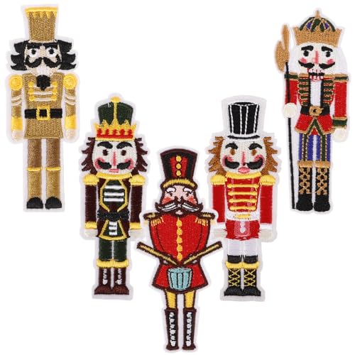 Uonlytech 5 Stück Nutcracker Soldier Aufnäher Dekorative Stoffflicken zum Aufbügeln für Kleidung Vielseitige Diy Patches für Reparatur und Verzierung Hochwertige Stickerei Uonlytech 5 Stück Nutcracker Soldier Aufnäher Dekorative Stoffflicken zum Aufbügeln für Kleidung Vielseitige Diy Patches für Reparatur und Verzierung Hochwertige Stickerei von Uonlytech