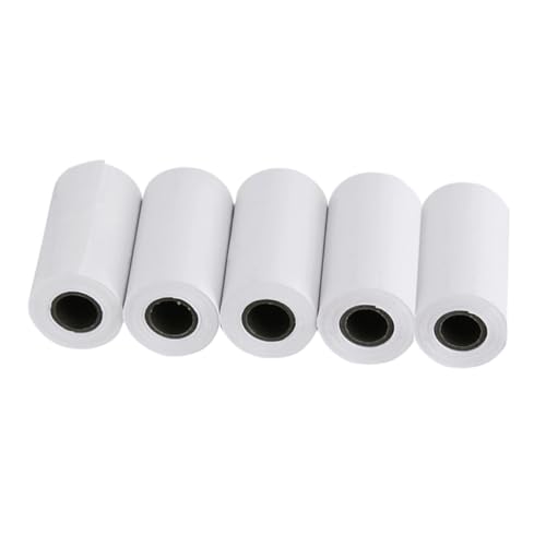 Uonlytech 5 Stück Selbstklebende Thermopapier etiketten mit Kern Vielseitig Verwendbar als Versand Ordneretiketten Weiße Aufkleber für Büro Lager Foto Dokumentenkennzeichnung von Uonlytech