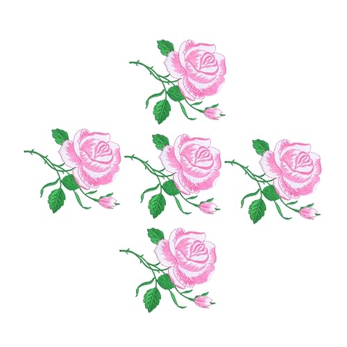 Uonlytech 5 Stück Stickmaterialien Applikationen für Bekleidung für Kleidung Aufnäher für Jeans Stoffreparaturflicken Aufnäher mit Rosenstickerei Aufnäher mit Blumenstickerei Stickgarn Rosa Uonlytech 5 Stück Stickmaterialien Applikationen für Bekleidung für Kleidung Aufnäher für Jeans Stoffreparaturflicken Aufnäher mit Rosenstickerei Aufnäher mit Blumenstickerei Stickgarn Rosa von Uonlytech