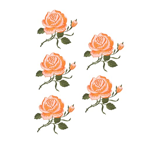 Uonlytech 5 Stück Stickmaterialien Rosa Fix gestickte Aufnäher Stickerei Kleidungsstück gestickte Flecken für Kleidung Applikationen für Kleidung Aufnäher süß Rosenfleck Stickgarn Orange Uonlytech 5 Stück Stickmaterialien Rosa Fix gestickte Aufnäher Stickerei Kleidungsstück gestickte Flecken für Kleidung Applikationen für Kleidung Aufnäher süß Rosenfleck Stickgarn Orange von Uonlytech