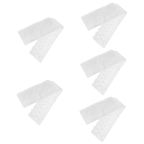 Uonlytech 5 Stück Stickstoff Dickes Band Kleid Mit Quastenbesatz Nähen Baumwolle Blumen- Breit Bestickt Häkeln Kleidung Streifen Trimmen Nähdekoration Gewebte Stickerei Baumwollfaden Weiß von Uonlytech