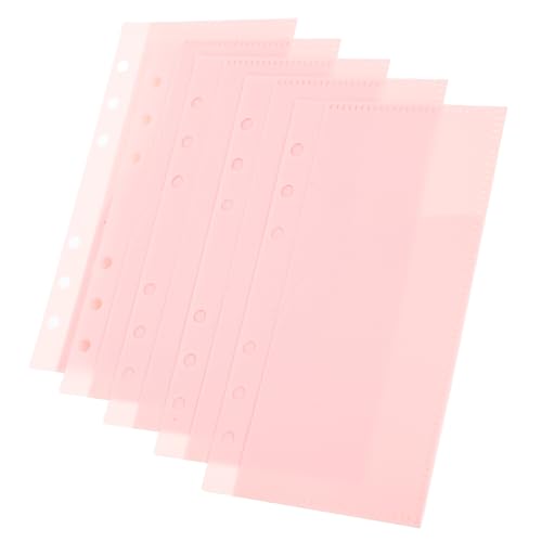 Uonlytech 5 Stück Teiliges Budget Taschen Binder Inserts aus Robustem PP Material Wiederverwendbar Praktische Lose Geldbeutel für Dokumente Aufbewahrung von Karten und Stickern Leicht zu von Uonlytech