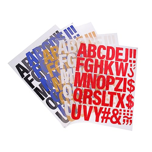 Uonlytech 5 Stück Teiliges Bügelbuchstaben Patches in Gelb Blau Rot Hitzebeständige Aufnäher für DIY Kleidung Reparatur Geeignet für Jeans Taschen Hüte Schuhe Einfache Anwendung zur von Uonlytech