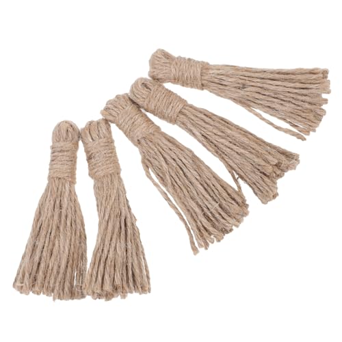 Uonlytech 5 Stück Teiliges DIY Holzperlen Glatten Quasten Langlebige Seilanhänger für Handgefertigte Dekorationen und Bastelprojekte für Schmuck Wohnaccessoires von Uonlytech