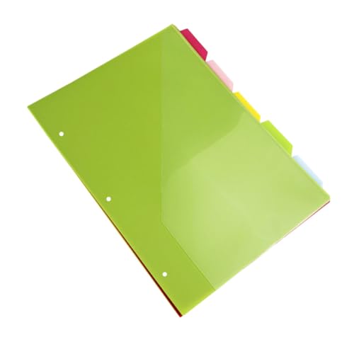 Uonlytech 5 Stück Teiliges Kunststoff Ordnertrennblätter mit Taschen und Tabs Gestanzte Trennblätter für Ordner Zubehörteile für Effiziente Dokumentenorganisation Uonlytech 5 Stück Teiliges Kunststoff Ordnertrennblätter mit Taschen und Tabs Gestanzte Trennblätter für Ordner Zubehörteile für Effiziente Dokumentenorganisation von Uonlytech