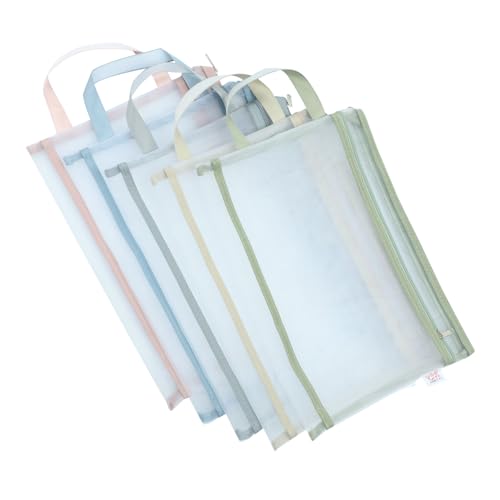 Uonlytech 5 Stück Teiliges Mesh Zipper Pouches Langlebige Doppellagige Dokumentenaufbewahrungstaschen Große Kapazität für Büro Schule und Reisen Vielseitige Organizer für Stifte und Akten Uonlytech 5 Stück Teiliges Mesh Zipper Pouches Langlebige Doppellagige Dokumentenaufbewahrungstaschen Große Kapazität für Büro Schule und Reisen Vielseitige Organizer für Stifte und Akten von Uonlytech