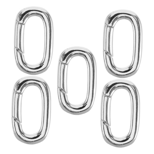 Uonlytech 5 Stück Teiliges Ovale Karabiner Verschlüsse Kupfer Langlebige Schmuckverbinder für Halsketten Armbänder und Anhänger Sicherer Federverschluss für Diy Schmuckherstellung Uonlytech 5 Stück Teiliges Ovale Karabiner Verschlüsse Kupfer Langlebige Schmuckverbinder für Halsketten Armbänder und Anhänger Sicherer Federverschluss für Diy Schmuckherstellung von Uonlytech
