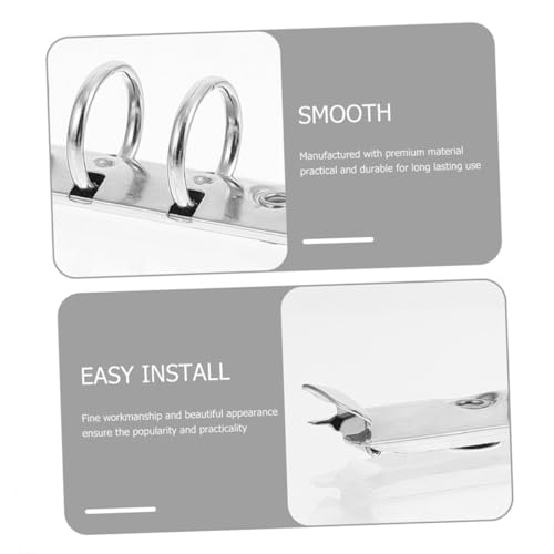 Uonlytech 5 Stück Teiliges Ringbuch Mechanismus Ersatzset aus Rostfreiem Langlebige Binder Ringe für DIY Notizbuch Organizer Dokumentenhalter Leicht und Praktisch für Büro und Zuhause von Uonlytech
