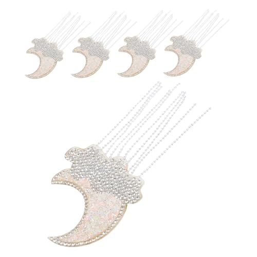 Uonlytech 5 Stück Teiliges Selbstklebende Glitzer-mond Wolken-patches mit Quaste Hitzebeständige Strass-applikationen zum Aufbügeln für DIY Kleidung Jeans Taschen Handyhüllen und Dekoration Uonlytech 5 Stück Teiliges Selbstklebende Glitzer-mond Wolken-patches mit Quaste Hitzebeständige Strass-applikationen zum Aufbügeln für DIY Kleidung Jeans Taschen Handyhüllen und Dekoration von Uonlytech