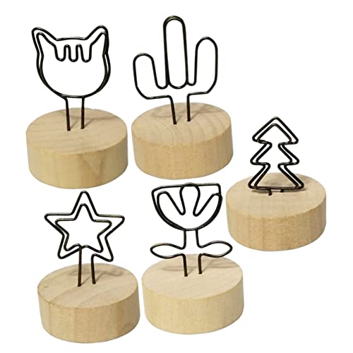 Uonlytech 5 Stück Teiliges Tischkartenhalter aus Kreative Memo Clips für Hochzeiten Partys Menüs und Dekoration Stabiler Aufsteller für Fotos Notizen und Tischnummern von Uonlytech