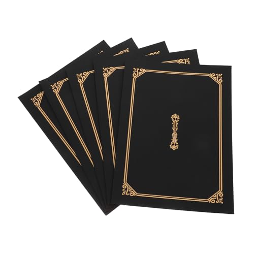 Uonlytech 5 Stück Zertifikatshüllen Diplomhalter Diplomhüllenhalter Set Dokumentenmappe Zertifikat Einzelnummer Diplome Diplomhülle Zertifikatshalter Abschluss Vergoldetes von Uonlytech