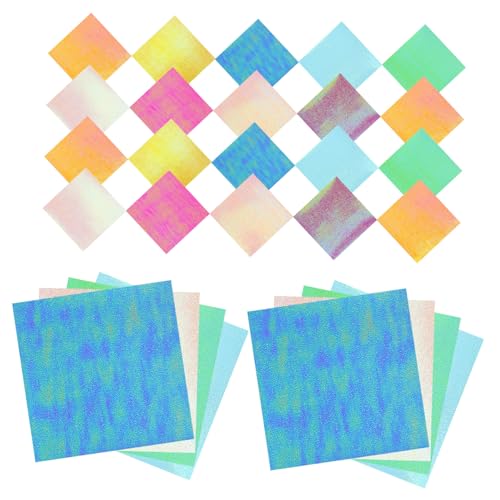 Uonlytech 50 Blätter Origami-Papierkranich falten farbig Basteln quadratisches Origami-Papier Papierhandwerk Bastelpapier herstellen faltbares Papierornament druckpapier masse Druckerpapier von Uonlytech