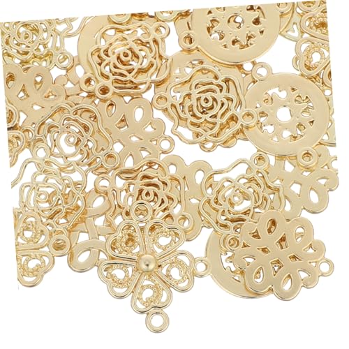 Uonlytech 50 Stück Barock Stil Schmuckverbinder Doppellöchriges Flaches Metallanhänger Blumen Muster Goldfarbene DIY Schmuckzubehör für Armbänder Halsketten und Ohrringe Uonlytech 50 Stück Barock Stil Schmuckverbinder Doppellöchriges Flaches Metallanhänger Blumen Muster Goldfarbene DIY Schmuckzubehör für Armbänder Halsketten und Ohrringe von Uonlytech