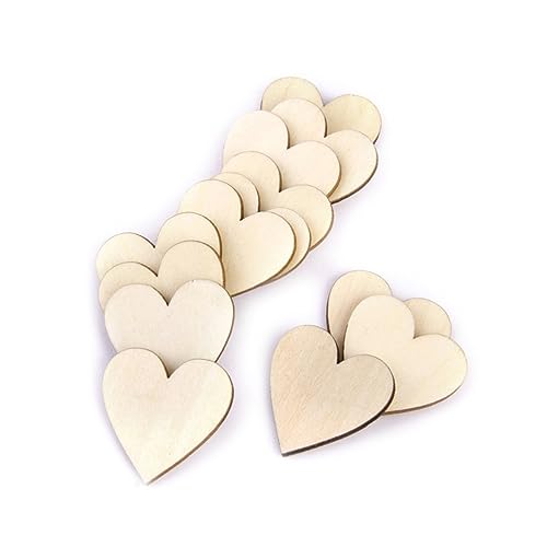 Uonlytech 50 Stück Blanko Holzscheiben Herzform für Diy Bastelprojekte Unbehandelte Holzscheiben Dekoration Scrapbooking und Mehr Uonlytech 50 Stück Blanko Holzscheiben Herzform für Diy Bastelprojekte Unbehandelte Holzscheiben Dekoration Scrapbooking und Mehr von Uonlytech