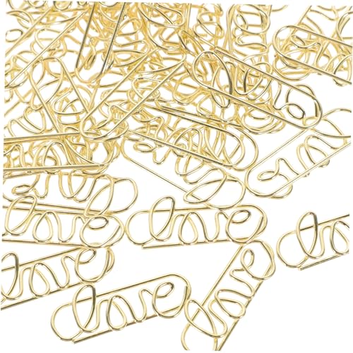 Uonlytech 50 Stück Büroklammern Herzform Flexible Kreative Papierclips für Dokumente Notizen und Fotos für Büro und Zuhause Goldene Farbe Stabil und Praktisch Uonlytech 50 Stück Büroklammern Herzform Flexible Kreative Papierclips für Dokumente Notizen und Fotos für Büro und Zuhause Goldene Farbe Stabil und Praktisch von Uonlytech